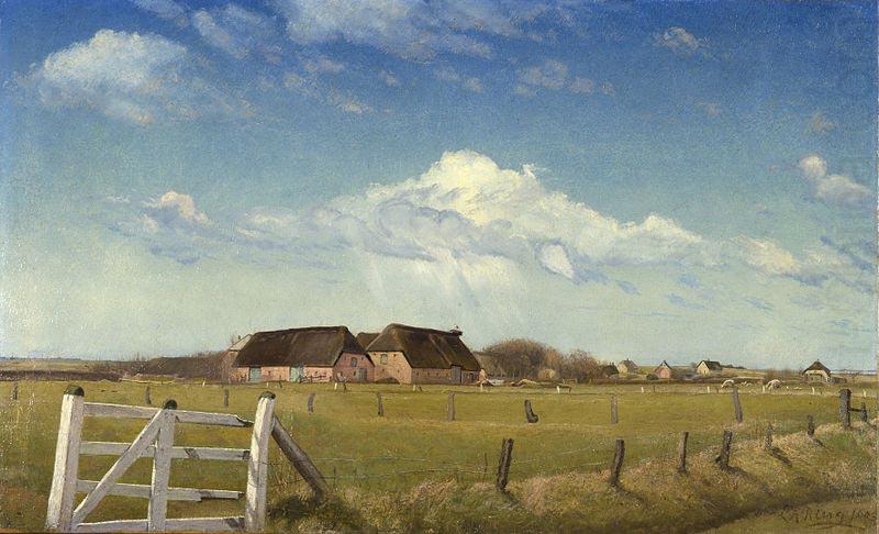 Laurits Andersen Ring Fenced in Pastures by a Farm with a Stork Nest on the Roof china oil painting image